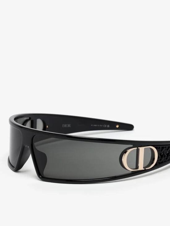 NEW!!! Dior VeryDior M1U 10A0 Black Shield Sunglasses with Gold Accent Authentic main image 4